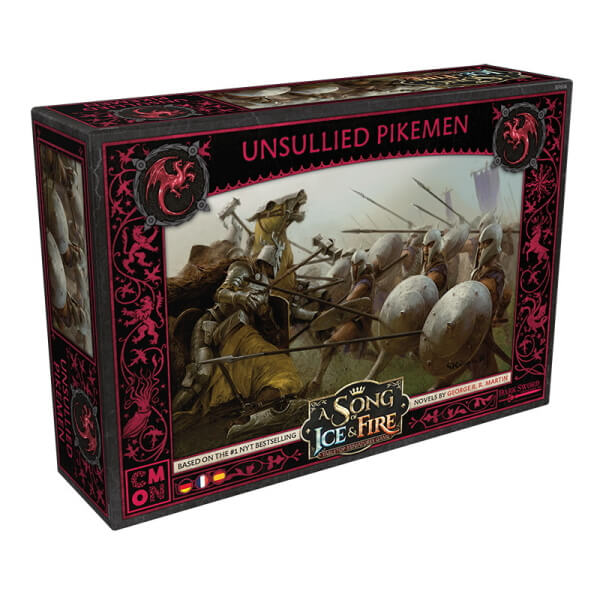 A Song of Ice and Fire Tabletop Unsullied Pikemen Vorderseite Asmodee Spielgetuschel.jpg