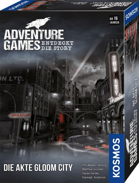 Adventure Games Die Akte Gloom City Brettspiel Verpackung Vorderseite Kosmos Spielgetuschel.jpg