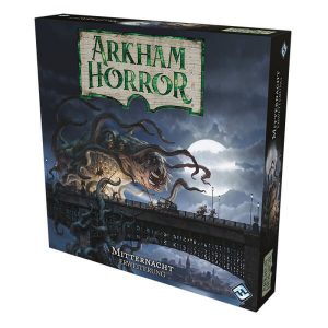 Arkham Horror Brettspiel dritte Edition Mitternacht Erweiterung Vorderseite Verpackung Asmodee Spielgetuschel.jpg