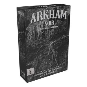 Arkham Noir Fall 2 Vom Donner gerufen Kartenspiel Verpackung Vorderseite Asmodee Spielgetuschel.jpg