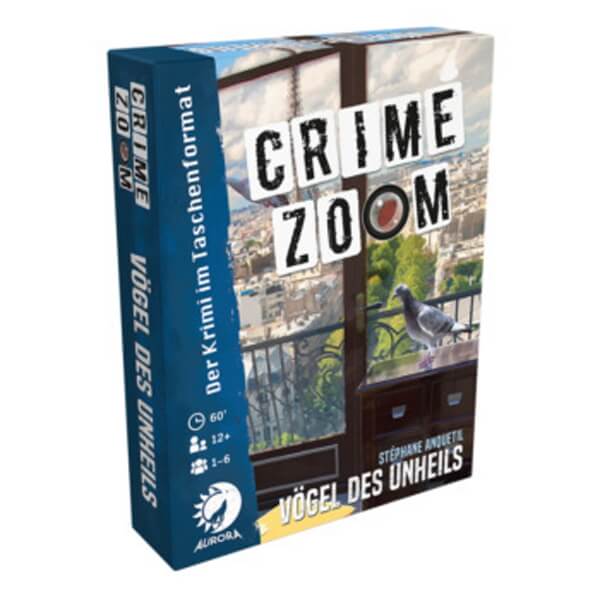 Crime Zoom Fall 2 Vögel des Unheils Kartenspiel Verpackung Vorderseite Amodee Spielgetuschel.jpg
