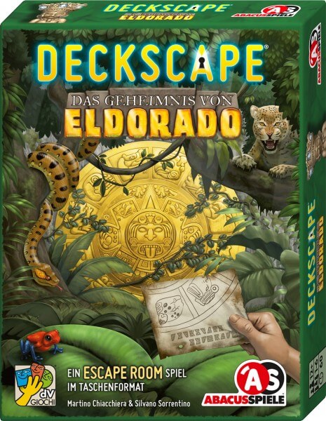 Deckscape Das Geheimnis von Eldorado Kartenspiel Verpackung Vorderseite ABACUSSPIELE Spielgetuschel.jpg