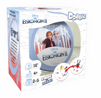 Dobble Disney Frozen II Kartenspiel Verpackung Vorderseite Asmodee Spielgetuschel.png