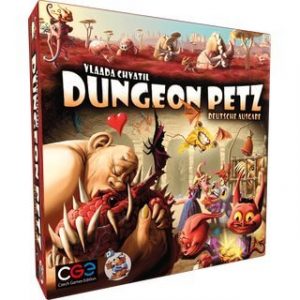 Dungeon Lords Brettspiel Dungeon Petz Erweiterung Verpackung Vorderseite Heidelbär Games Spielgetuschel.jpeg