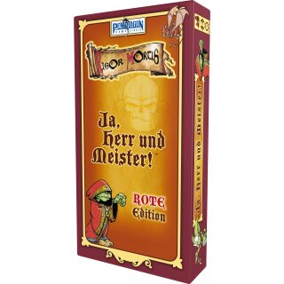 Ja Herr und Meister Rote Edition Kartenspiel Verpackung Vorderseite Heidelbär Games Spielgetuschel.jpg