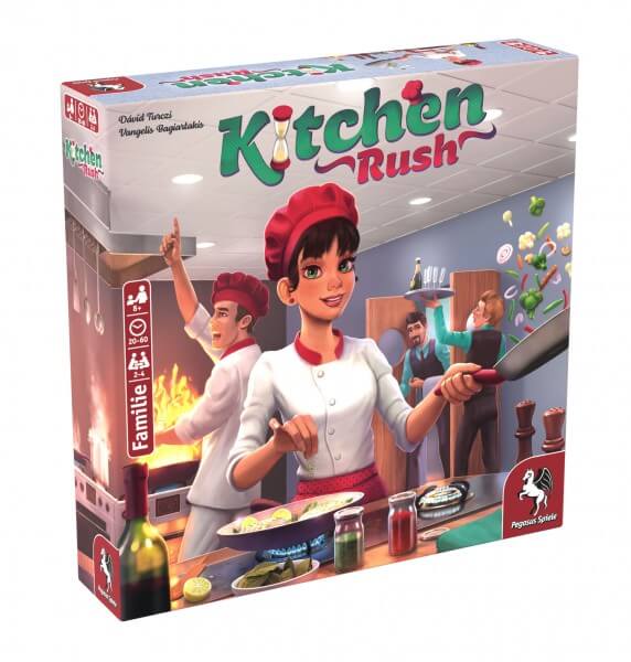 Kitchen Rush Brettspiel Verpackung Vorderseite Pegasus Spielgetuschel.jpg