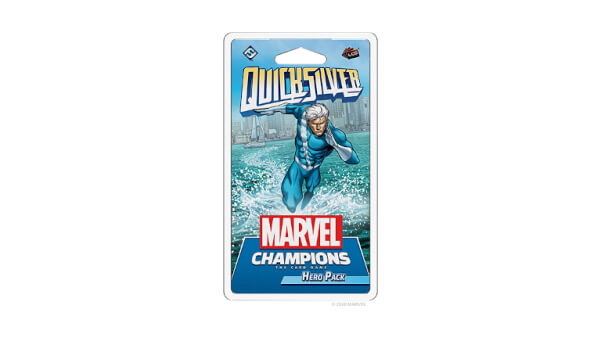 Marvel Champions Das Kartenspiel  Quicksilver Erweiterung Verpackung Vorderseite Asmodee Spielgetuschel.jpg