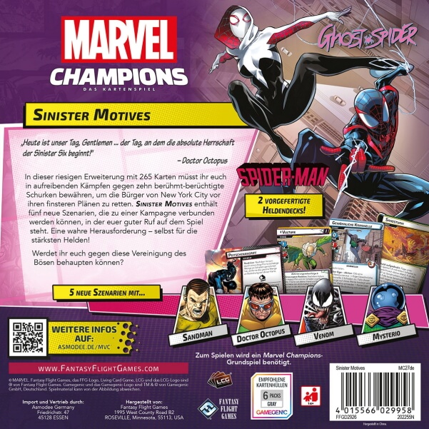 Marvel Champions Das Kartenspiel Sinister Motives Erweiterung Verpackung Rückseite Asmodee Spielgetuschel.jpg