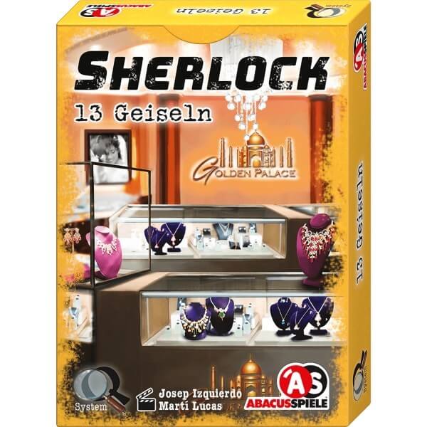 Sherlock 13 Geiseln Kartenspiel Verpackung Vorderseite ABACUSSPIELE Spielgetuschel.jpg