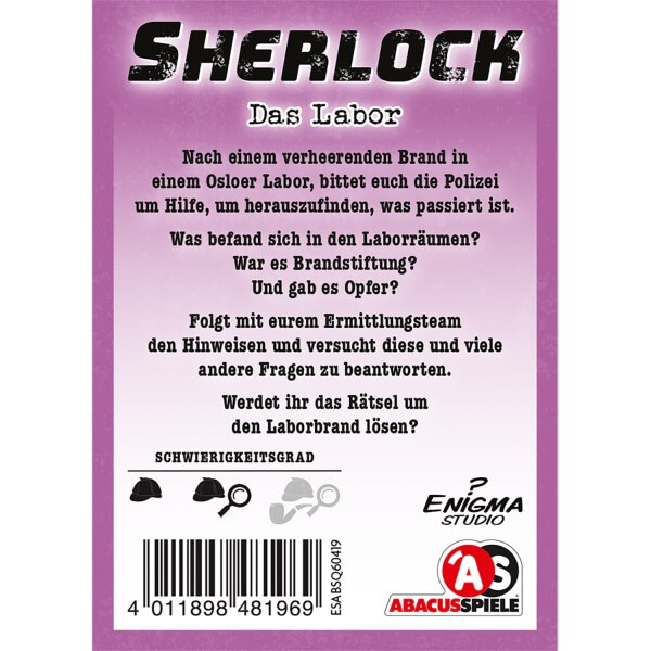 Sherlock Das Labor Kartenspiel Verpackung Rückseite Asmodee Spielgetuschel.jpg
