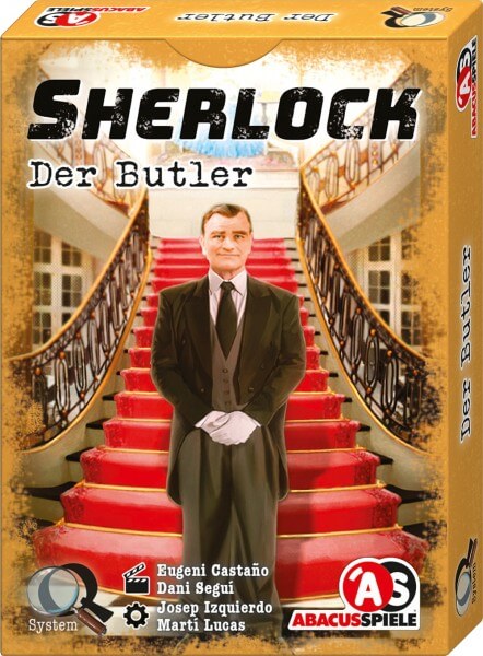 Sherlock Der Butler Kartenspiel Rätselspiel Verpackung Vorderseite Abacus Spiele Pegasus Spielgetuschel.jpg