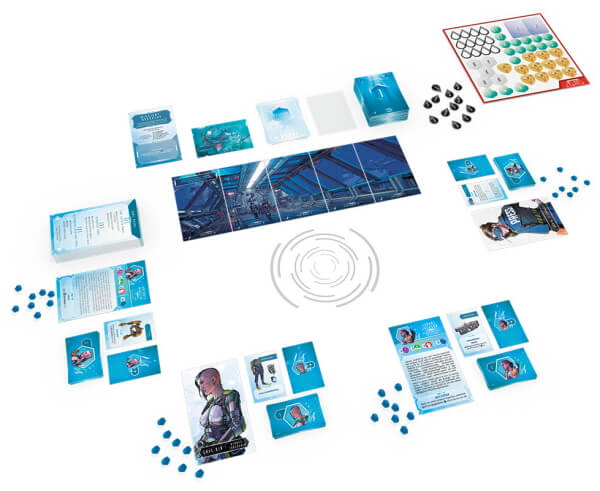 Time Stories Revolution Brettspiel Blauer Zyklus das Hadal Projekt Erweiterung Spielaufbau Asmodee Spielgetuschel.jpg