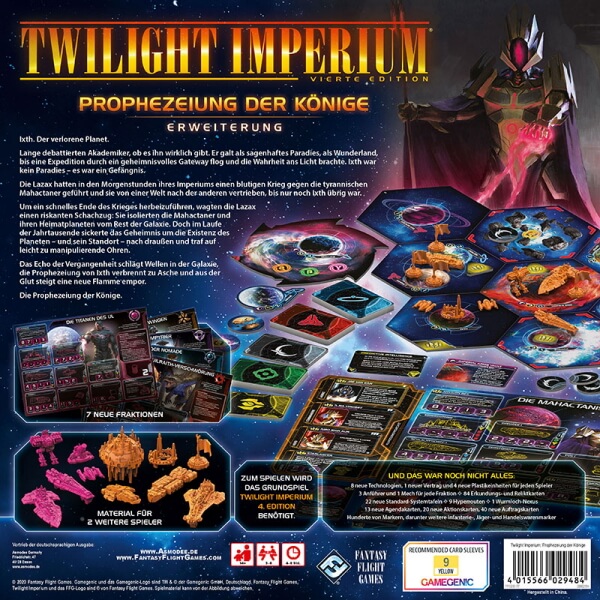 Twilight Imperium 4 Edition Brettspiel Prophezeiung der Könige Erweiterung Verpackung Rückseite Asmodee Spielgetuschel.jpg
