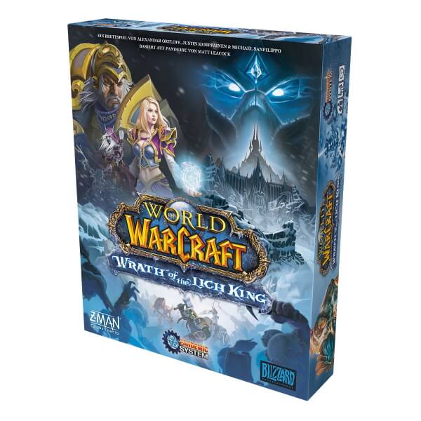 World of Warcraft Wrath of the Lich King Ein Brettspiel mit dem Pandemic System Logo Asmodee Spielgetuschel.jpg
