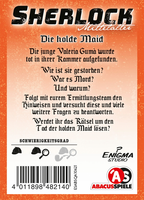 Sherlock Mittelalter Kartenspiel Die holde Maid Verpackung Rückseite ABACUSSPIELE Spielgetuschel.jpg