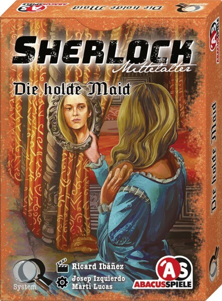 Sherlock Mittelalter Kartenspiel Die holde Maid Verpackung Vorderseite ABACUSSPIELE Spielgetuschel.jpg