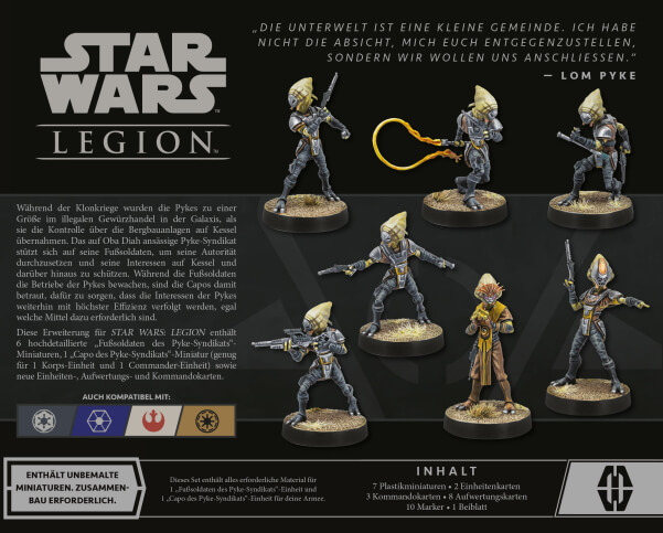 Star Wars Legion Tabletop Fußsoldaten des Pyke Syndikats Erweiterung Verpackung Rückseite Asmodee Spielgetuschel.jpg