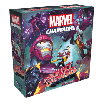 Marvel Champions das Kartenspiel Mutant Genesis Erweiterung Verpackung Vorderseite Asmodee Spielgetuschel