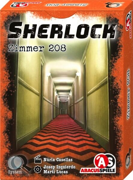 Sherlock Kartenspiel Zimmer 208 Verpackung Vorderseite Abacus Spielgetuschel