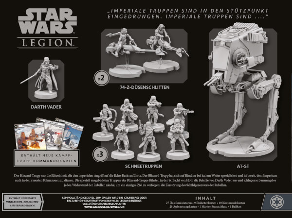 Star Wars Legion Tabletop  Blizzard Trupp Erweiterung Verpackung Rückseite Asmodee Spielgetuschel