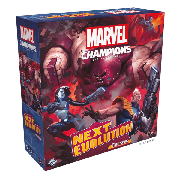 Marvel Champions Das Kartenspiel NeXt Evolution Erweiterung Verpackung Vorderseite Asmodee Spielgetuschel