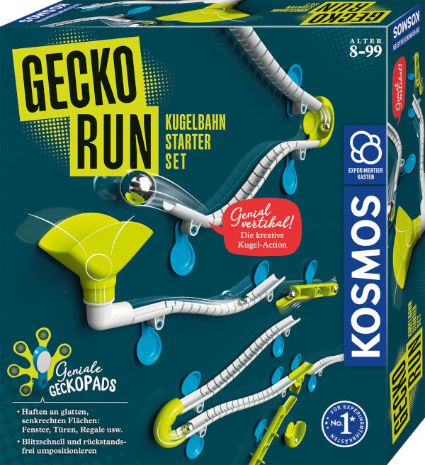 Gecko Run Starter Set Kugelbahn Verpackung Vorderseite Kosmos Spielgetuschel