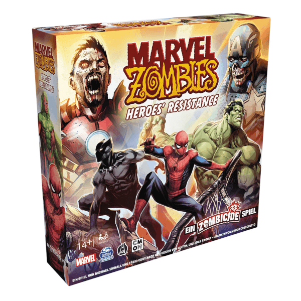Marvel Zombies Heroes Resistance Brettspiel Verpackung Vorderseite Asmodee Spielgetuschel