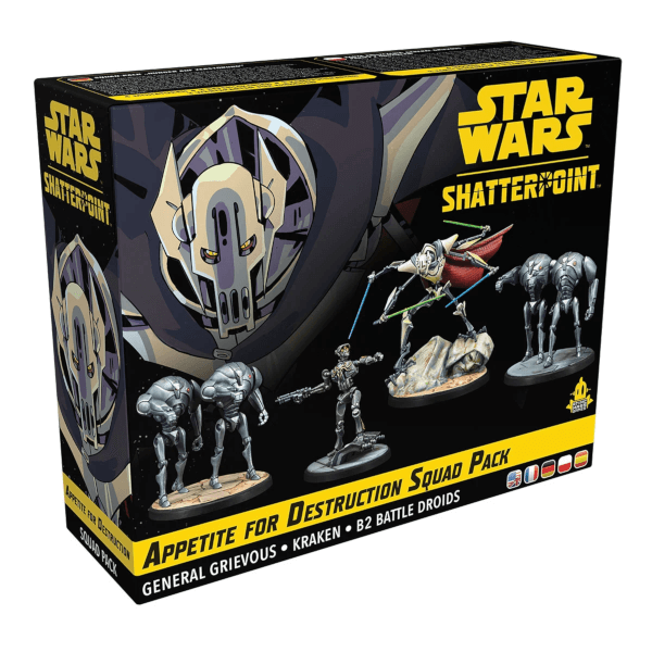 Star Wars Shatterpoint Tabletop Appetite for Destruction Squad Pack („Hunger auf Zerstörung“) Erweiterung Verpackung Vorderseite Asmodee Spielgetuschel