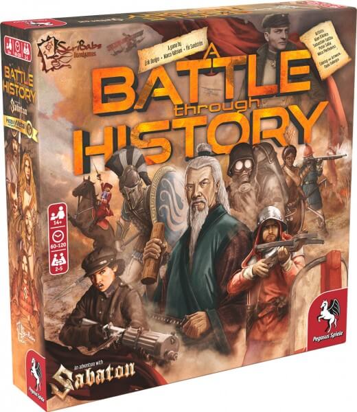 A Battle through History Das Sabaton Brettspiel Verpackung Vorderseite Pegasus Spielgetuschel.jpg
