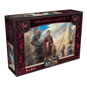 A Song of Ice & Fire Tabletop Targaryen Heroes 3 (Helden von Haus Targaryen 3) Erweiterung Verpackung Vorderseite Asmodee Spielgetuschel