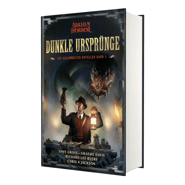 Arkham Horror Dunkle Ursprünge – Die gesammelten Novellen Band 1 Collector’s Edition Buch Cover Asmodee Spielgetuschel