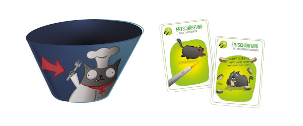 Exploding Kittens Kartenspiel Recipes for Disaster Spielmaterial Asmodee Spielgetuschel