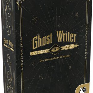Ghost Writer Partyspiel Verpackung Vorderseite Pegasus Spielgetuschel