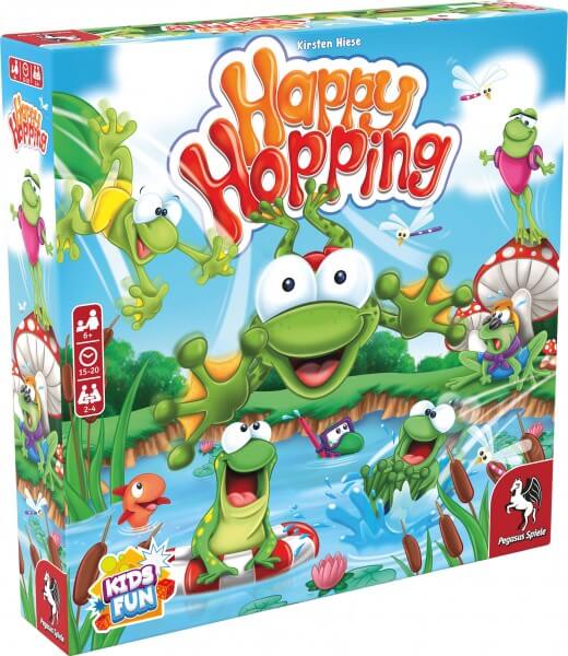 Happy Hopping Brettspiel Verpackung Vorderseite Pegasus Spielgetuschel.jpg