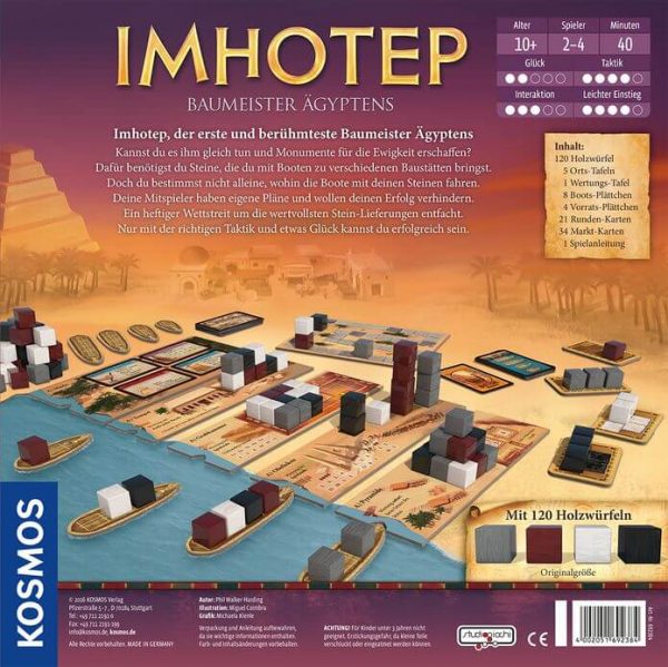 Imhotep Baumeister Ägyptens Brettspiel Verpackung Rückseite Kosmos Spielgetuschel.jpg