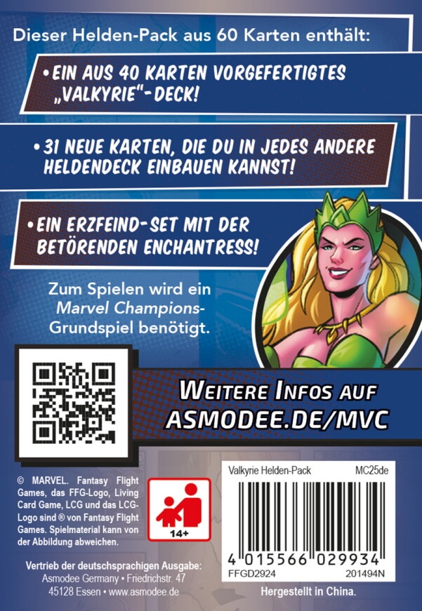 Marvel Champions Das Kartenspiel Valkyrie Erweiterung Verpackung Rückseite Asmodee Spielgetuschel.jpg