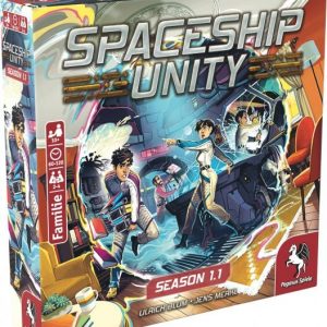 Spaceship Unity Season 1.1 Brettspiel Verpackung Vorderseite Pegasus Spielgetuschel
