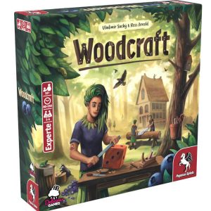 Woodcraft Brettspiel Verpackung Vorderseite Pegasus Spielgetuschel