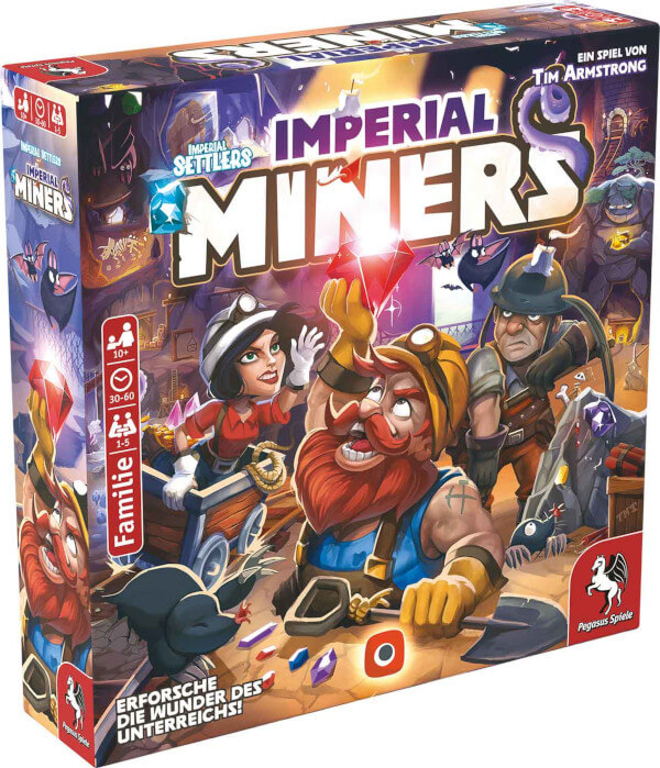 Imperial Miners Kartenspiel Verpackung Vorderseite Asmodee Spielgetuschel