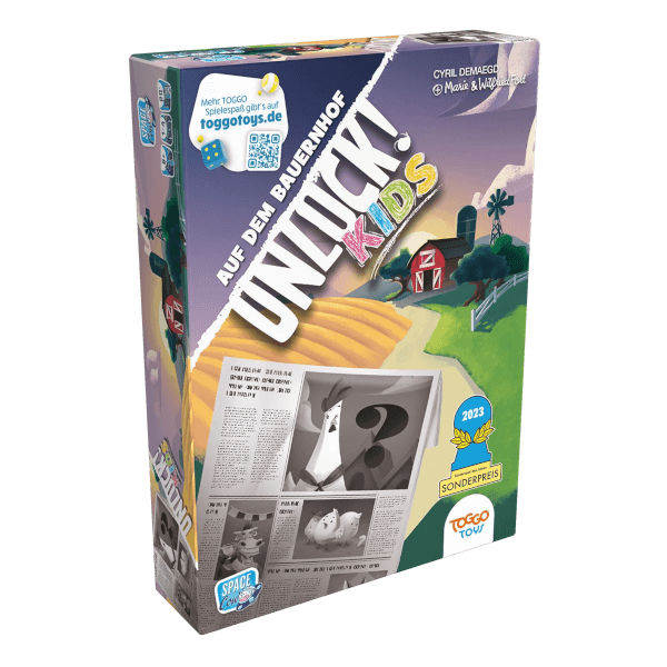 Unlock! Kids Detektivspiel Auf dem Bauernhof Verpackung Vorderseite Asmodee Spielgetuschel