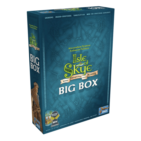 Isle of Skye Big Box Brettspiel Verpackung Vorderseite Asmodee Spielgetuschel