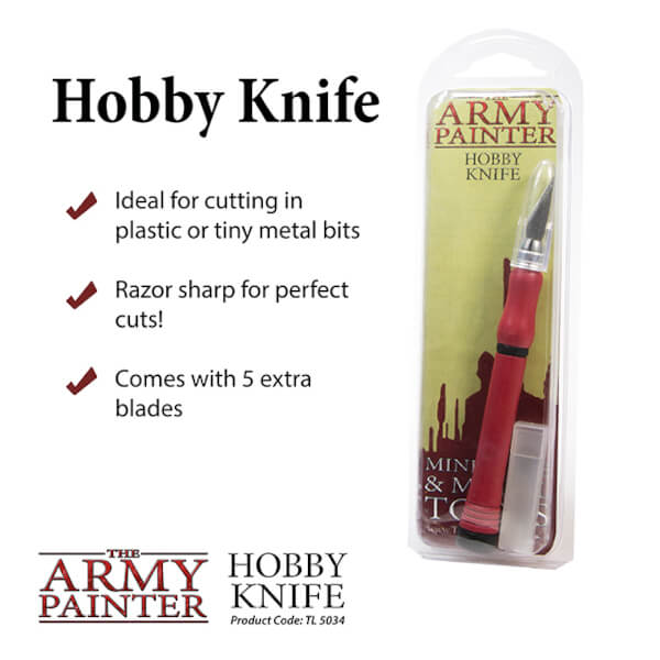 Hobby Knife Werkzeug The Army Painter Verpackung Vorderseite Spielgetuschel