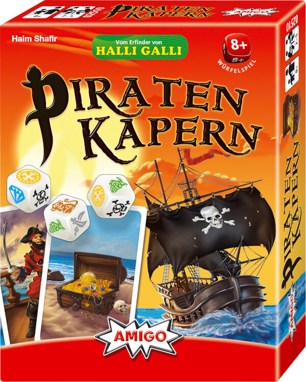Piraten Kapern Würfelspiel Verpackung Vorderseite Amigo Spielgetuschel