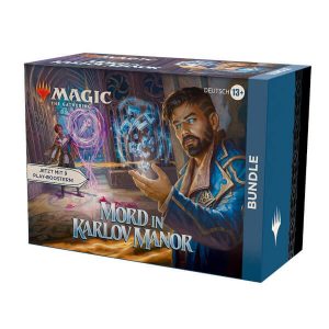 Magic the Gathering TCG Mord in Karlov Manor Bundle Verpackung Vorderseite Wizards of the Coast Spielgetuschel