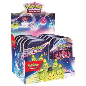 Pokémon Paldeas Schicksale Mini Tin Sammelkartenspiel Verpackung Vorderseite Amigo Spielgetuschel
