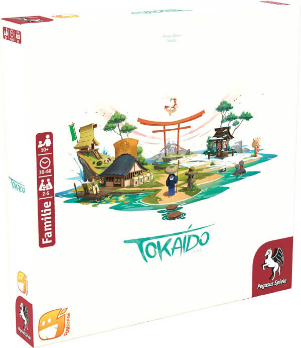 Tokaido 10th Anniversary Edition Brettspiel Verpackung Vorderseite Pegasus Spielgetuschel