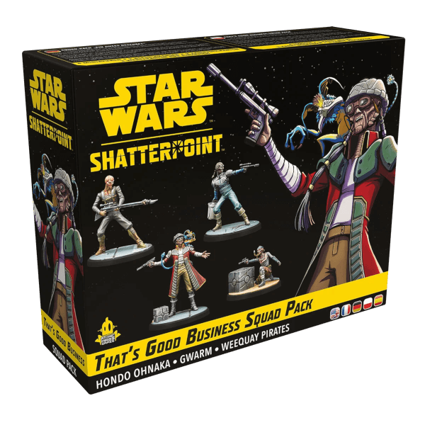 Star Wars Shatterpoint Tabletop That’s Good Business Squad Pack (Squad-Pack “Ein gutes Geschäft”) Erweiterung Verpackung Vorderseite Asmodee Spielgetuschel