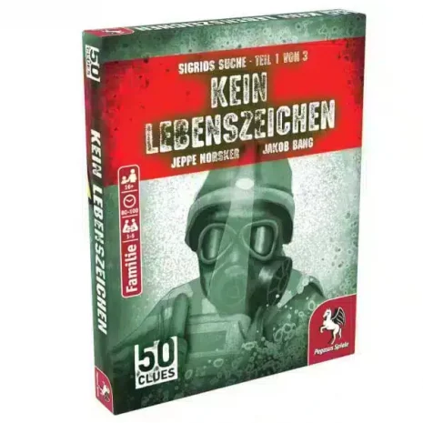 50 Clues Kein Lebenszeichen Sigrids Suche Teil 1 von 3 Verpackung Vorderseite Pegasus Spielgetuschel