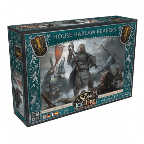A Song of Ice & Fire Tabletop Harlaw Reapers (Schnitter von Haus Harlau) Erweiterung Verpackung Vorderseite Asmodee Spielgetuschel