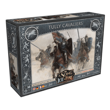 A Song of Ice and Fire Tabletop Tully Cavaliers Ritter von Haus Tully Erweiterung Verpackung Vorderseite Asmodee Spielgetuschel.png